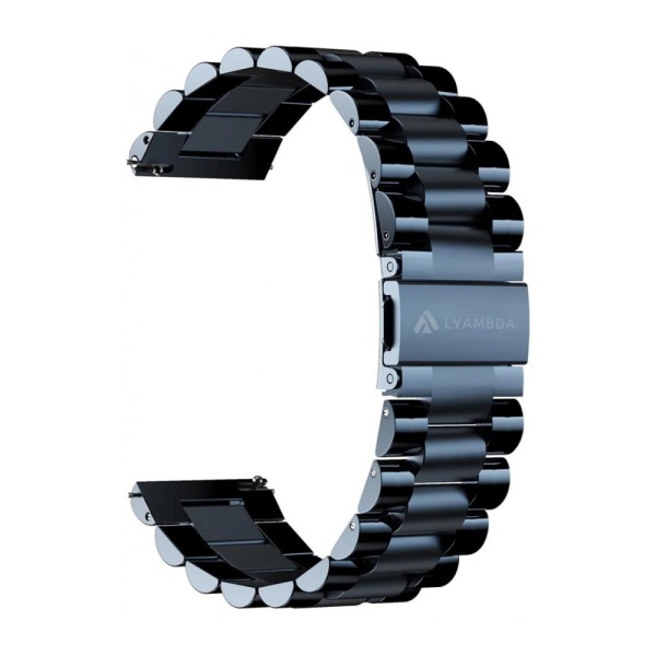 Ремешок из нержавеющей стали для часов Lyambda Keid 20мм. Цвет: тёмно-синий